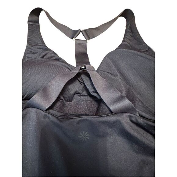 Athleta built in bra top black sz small racer back ring - Picture 2 of 5